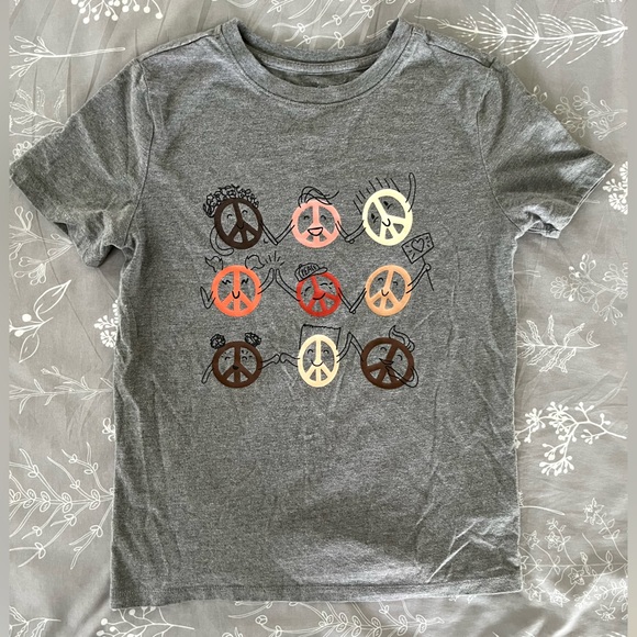 Short Sleeve Peace Sign Face Shirt 8/10 - Picture 1 of 8